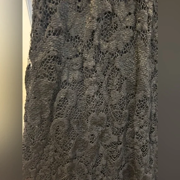 Asos Black Lace Low V Formal Sheath Dress Size 6 Holiday - Picture 4 of 5